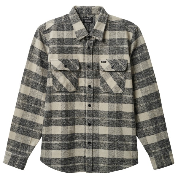Brixton Bowery Heavy Weight L/S Flannel Hemd Herren (Gr M |grau)
