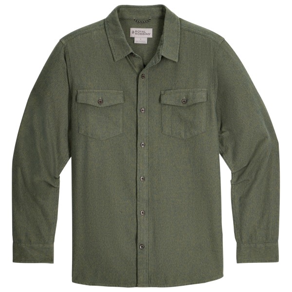 Royal Robbins Bristol Organic Cotton Twill L/ Overhemd Olijfgroen