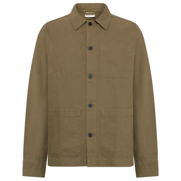 KnowledgeCotton Apparel – Heavy Canvas Overshirt – Overhemd maat , /olijfgroen Bruin