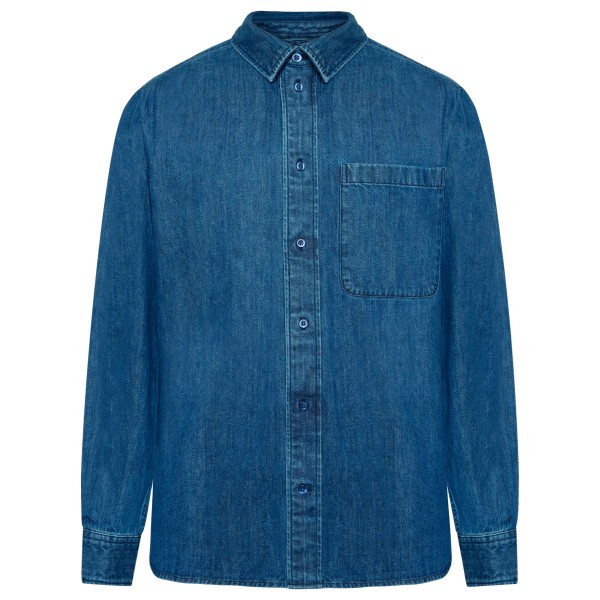 KnowledgeCotton Apparel Loose Denim Shirt Hemd Herren (Gr S |blau)