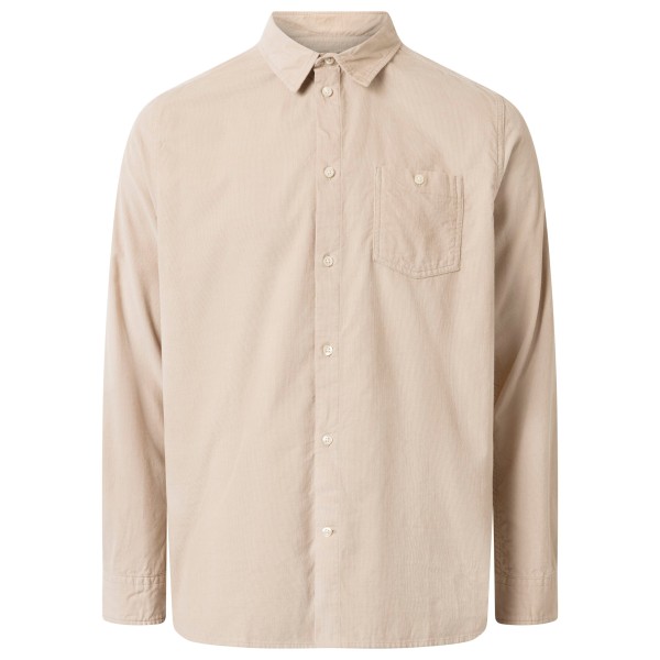 KnowledgeCotton Apparel – Regular 26-Wales Corduroy Shirt – Overhemd maat , Beige