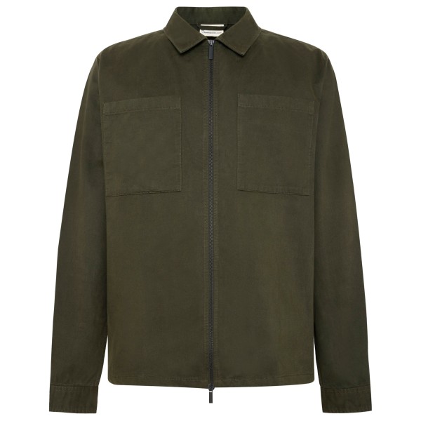 KnowledgeCotton Apparel – Regular Fit Twill Overshirt – Overhemd maat S, Olijfgroen