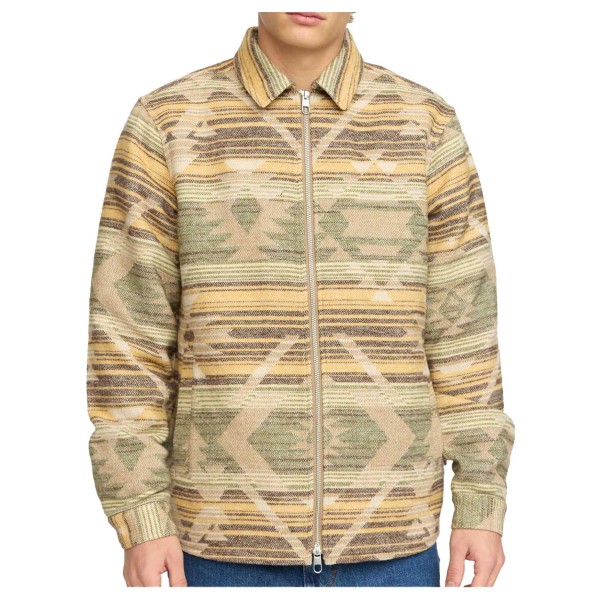 Revolution - Zipped Overshirt Aztec - Hemd Gr M beige