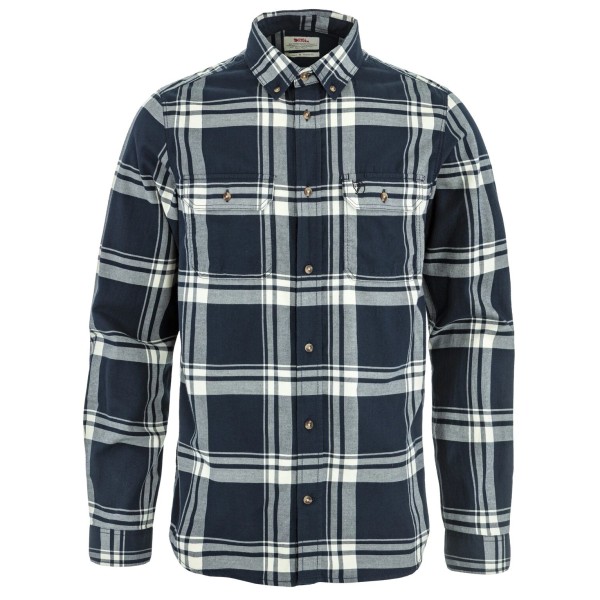 Fjällräven Övik Lite Flannel Shirt Hemd Herren (Gr L |grau/blau)