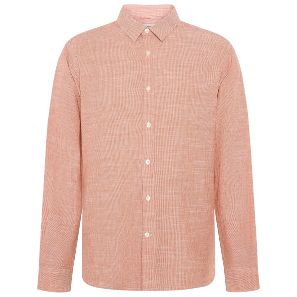 KnowledgeCotton Apparel Organic Cotton Striped Shirt Hemd Men (Gr L |rosa)
