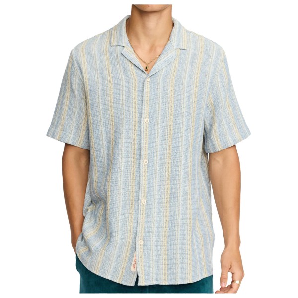 Revolution Cuban Shirt Striped S/S Hemd Men (Gr S |grau)