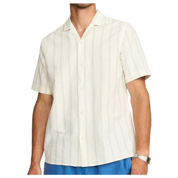 Revolution Cuban Shirt Striped S/S Hemd Herren Alltag (Gr L |weiß)