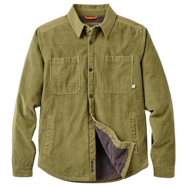 Passenger Kodiak 3.0 Sherpa Lined Cord Overshirt Overhemd Olijfgroen