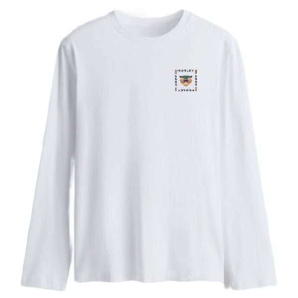 Lycra Hurley Rash Regular Bolud L/S Herren (Gr M |weiß)