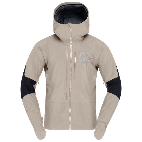 wasserdichte Radjacke Norrøna Fjørå GORE-TEX Pro Jacket Herren (Gr L |grau |wasserdicht)