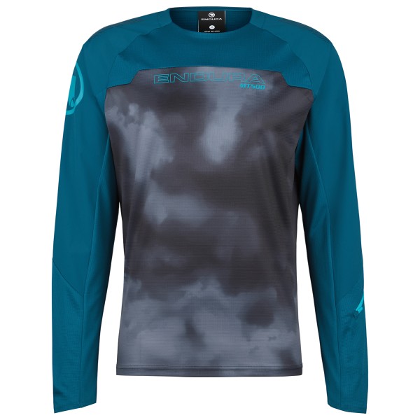 Image of Endura - MT500 Burner Trikot Langarm - Velotrikot Gr L;M;S;XL;XXL blau;lila/rot;schwarz/grau