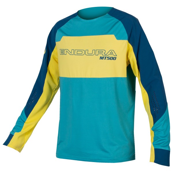 Image of Endura - MT500 Burner Lite Trikot Langarm - Velotrikot Gr L;M;S;XL;XXL gelb;lila;türkis