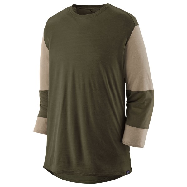 Patagonia Merino 3/4 Sleeve Bike Jersey Radtrikot Men (Größe S |oliv)