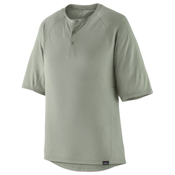 Image of Patagonia - Cap Cool Trail Bike Henley - Velotrikot Gr L;M;S;XL;XXL grau;grau/oliv;schwarz