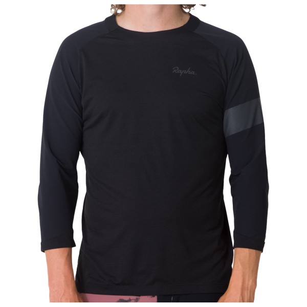 Image of Rapha - Trail 3/4 Sleeve Jersey - Velotrikot Gr L schwarz