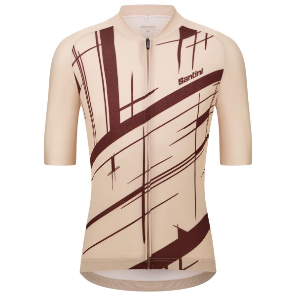 Radtrikots kurzar Santini Sketch S/S Jersey Herren (Gr M |beige)