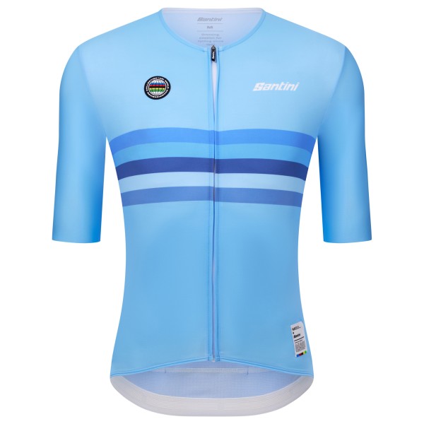 Radtrikots kurzar Santini UCI World Champion Jersey (Gr XL |blau)