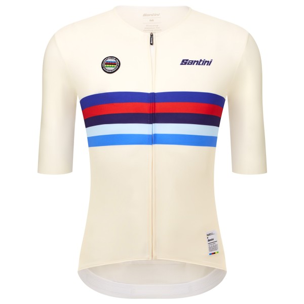 Santini UCI World Champion Jersey Radtrikot (Gr L |weiß)