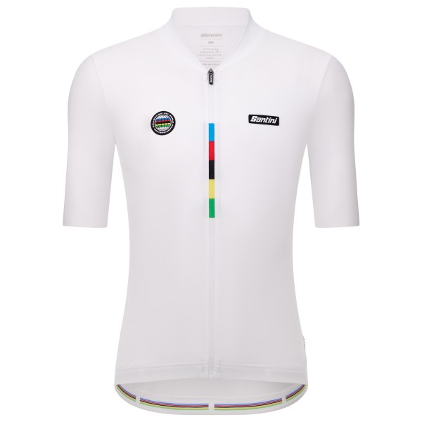 Santini UCI World Champion Jersey Mondo Radtrikot (Gr XXL |weiß)