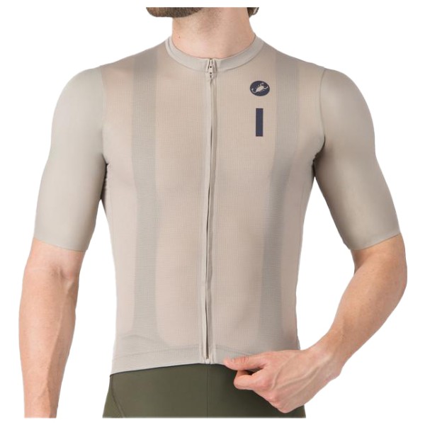 Castelli Drittone Logo Jersey Radtrikot Herren (Gr 3XL |beige)
