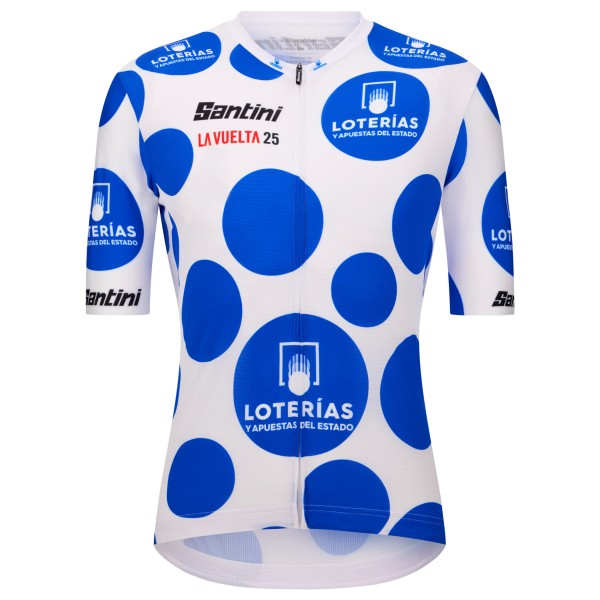 Santini - La Vuelta Polka Dot Jersey - Radtrikot Gr XL blau