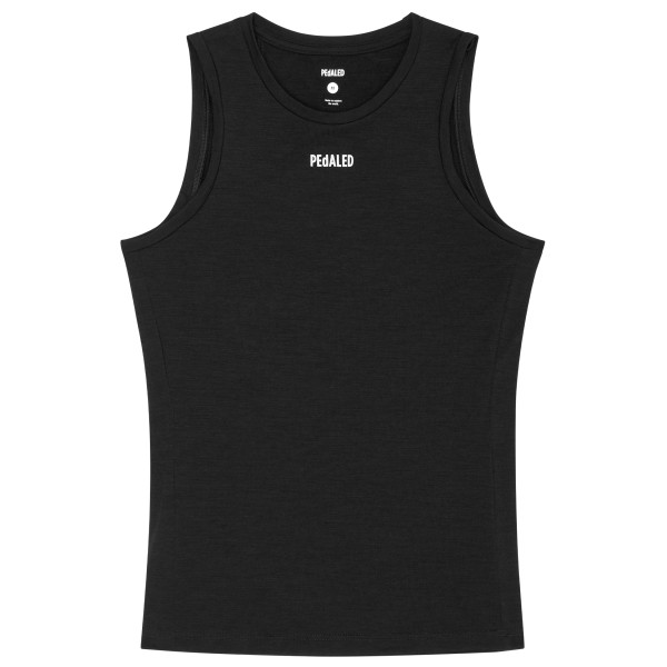Pedaled Element Merino Base Layer Sleeveless Rad Singlet Herren (Gr M |schwarz)