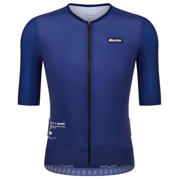 Santini Mads Pedersen Momentum Series Short Sleeve Jersey Radtrikot (Gr XL |blau)