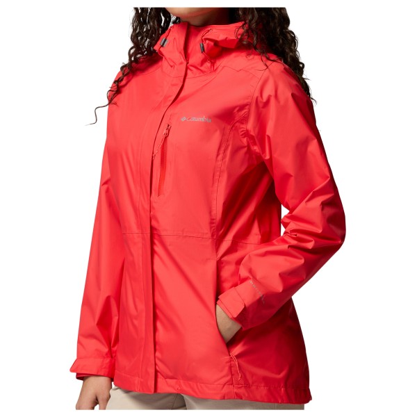 Columbia Pouring Adventure III Jacket Regenjacke Damen (Gr M |rot |wasserdicht)