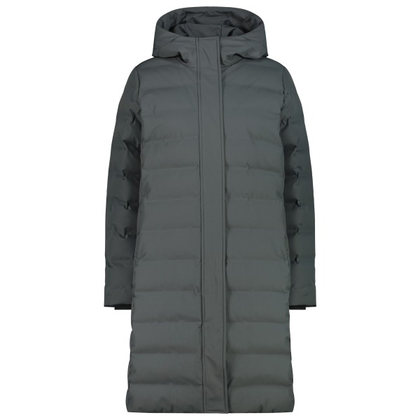 CMP Women’s Down Coat Fix Hood Lange jas Grijs