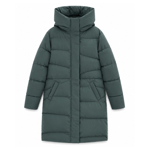 Mazine Women’s Waves Quilt Puffer Coat Lange jas Blauw