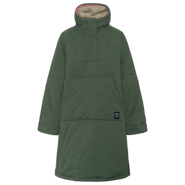 Kari Traa – Women’s Malene Cape – Lange jas maat S, Olijfgroen