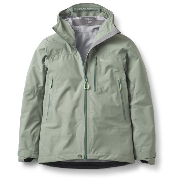 Regenjacke Rab Firewall Mountain Jacket Damen (Gr 44 |grau/oliv |wasserdicht)