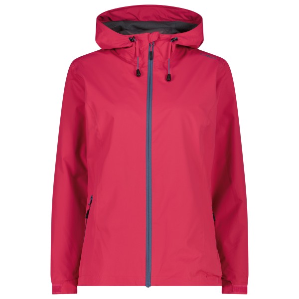 CMP Women’s Jacket Fix Hood with Pack Pocket Regenjas Rood