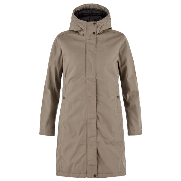 Fjällräven Women’s Kiruna Hydratic Padded Parka Lange jas Beige