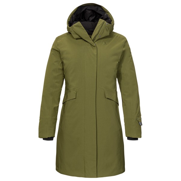 Schöffel Women’s Insulated Coat Optimea Lange jas Olijfgroen