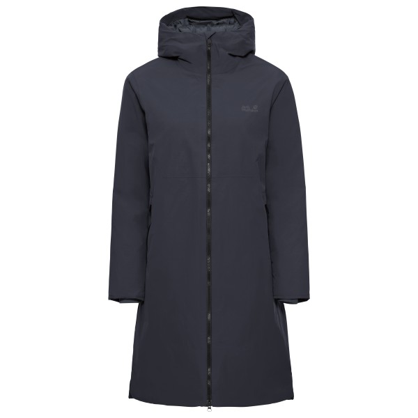 Jack Wolfskin Women’s Fiora Bay Coat Lange jas Blauw