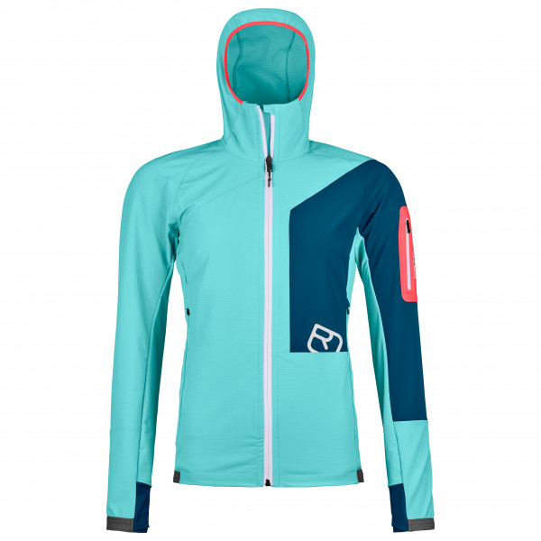 Image of Ortovox - Women"s Berrino Hooded Jacket - Softshelljacke Gr L türkis'
