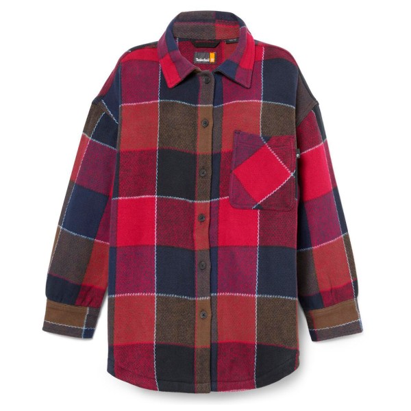 Image of Timberland - Women"s Heavy Flannel Long Overshirt - Freizeitjacke Gr L bunt'