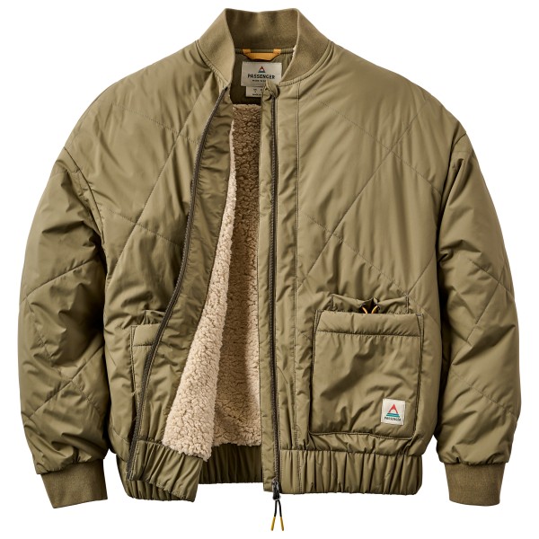 Passenger Lucia Sherpa Lined Bomber Jacket Freizeitjacke Damen (Gr XL |beige)