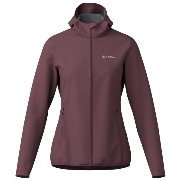 Löffler Women’s Hooded Jacket North Airblocc Light Softshelljack Purper
