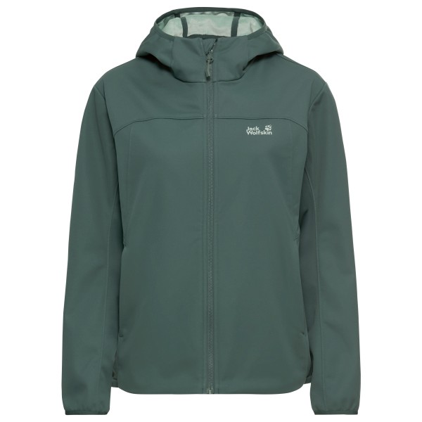 Jack Wolfskin Women’ Windhain 2 Hoody Softshelljack Olijfgroen
