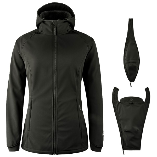 Mamalila Women’s Winter-Softshelljacke Allrounder Softshelljack Zwart