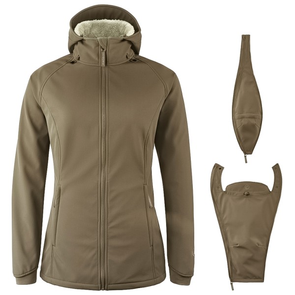 Mamalila Women’s Winter-Softshelljacke Allrounder Softshelljack Bruin