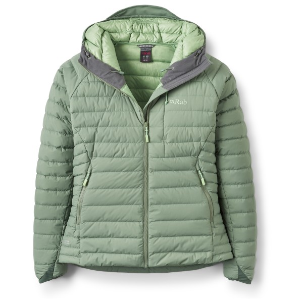 Daunenjacke Rab Microlight Windstopper Hoody Damen (Gr 42 |grün)