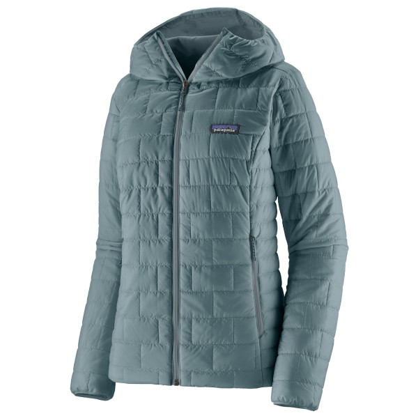 Patagonia Women’s Nano Puff Hoody Synthetisch jack turkoois Grijs