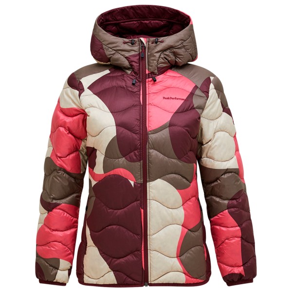 Peak Performance Women’s Aop Helium Down Hood Donsjack Rood