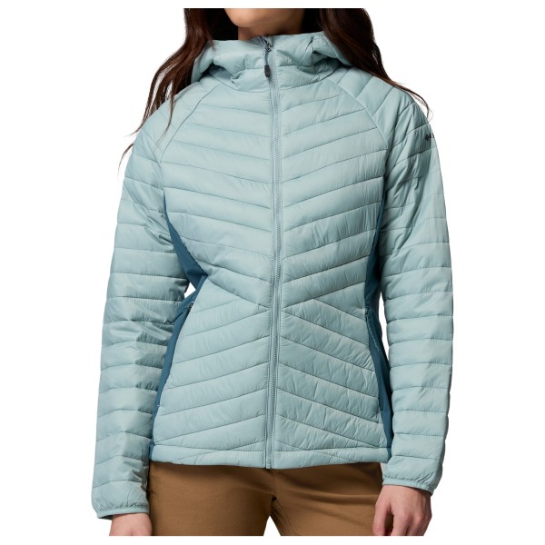Kunstfaserjacke Columbia Powder Pass III Hybrid Hooded Jacket Damen (Gr XS |türkis/grau)