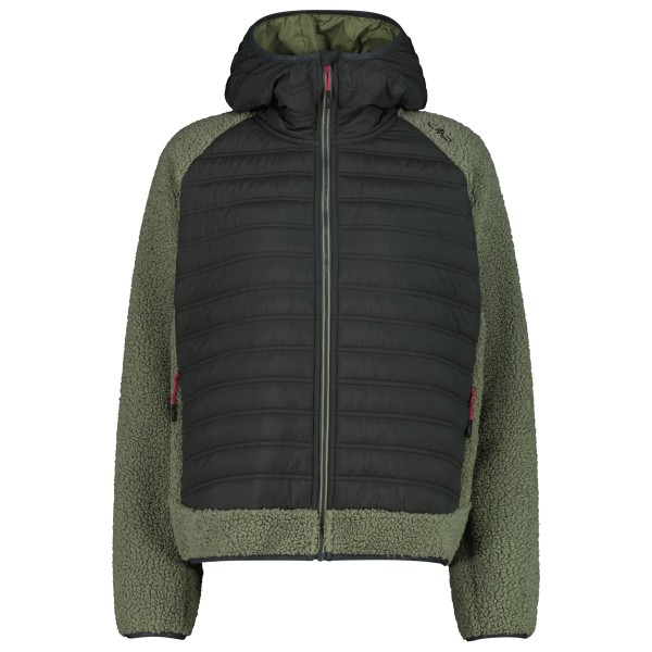 CMP Women’s Jacket Hybrid Fix Hood 36P1446 Hybride jas /olijfgroen Zwart
