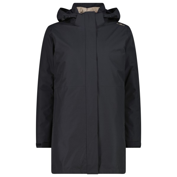 CMP Women’s Parka Zip Hood + Inner Jacket 36Z2026D 3-in-1-jas Zwart