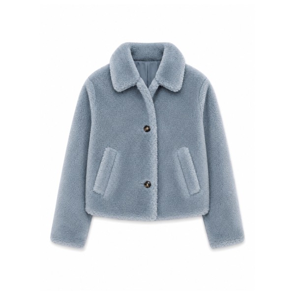 Mazine Women’s Faux-Fur Button Jacket Winterjack Grijs